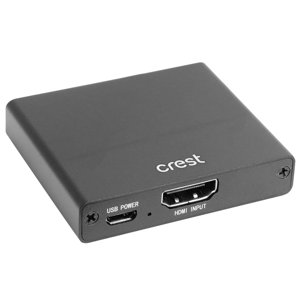 Crest 30Hz Splitter Female to 2x HDMI Port 4K Ultra HD Resolution Plug & Play