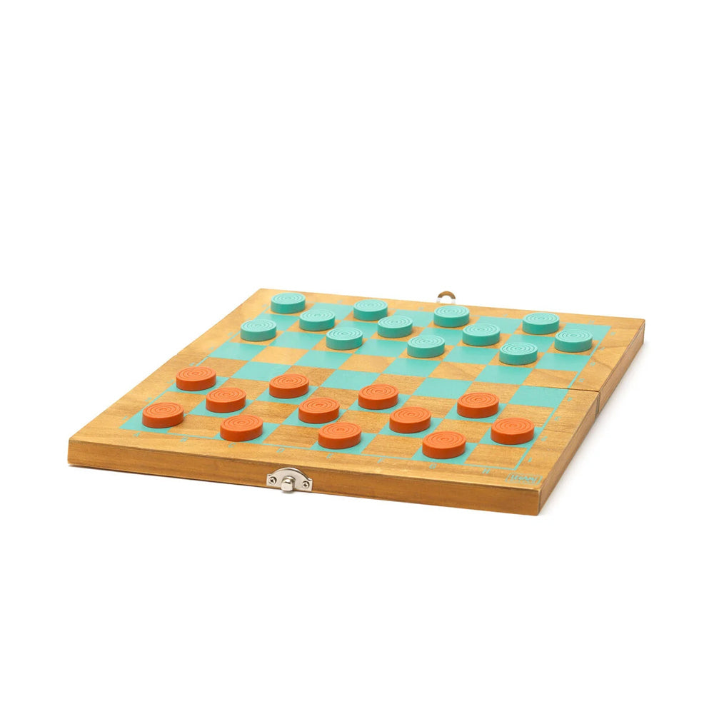 Legami 2-in-1 Chess & Draughts Classic Play Set Wooden Tabletop Board Game