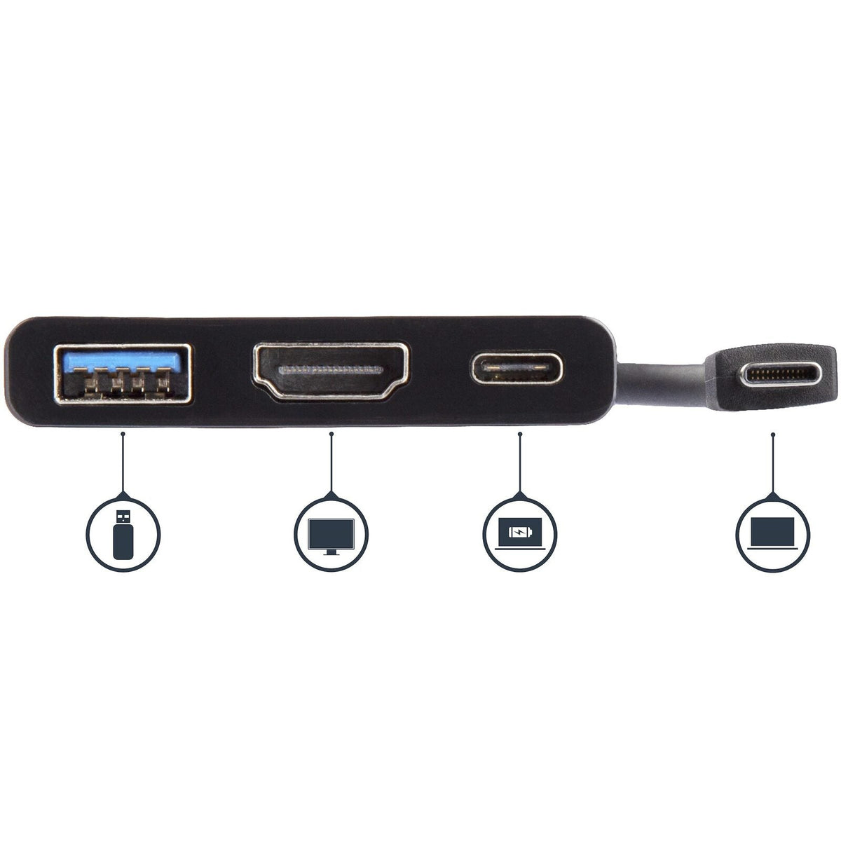 Star Tech USB-C to 4K HDMI Adapter w/ USB 3.0 60W Power Delivery Dock for Laptop — image 4