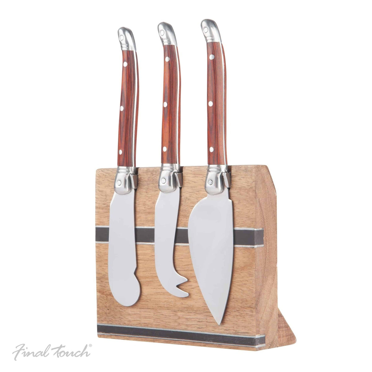 Final Touch Magnetic Acacia Wood Cheese Board Set Brown (2 Pieces) — image 4