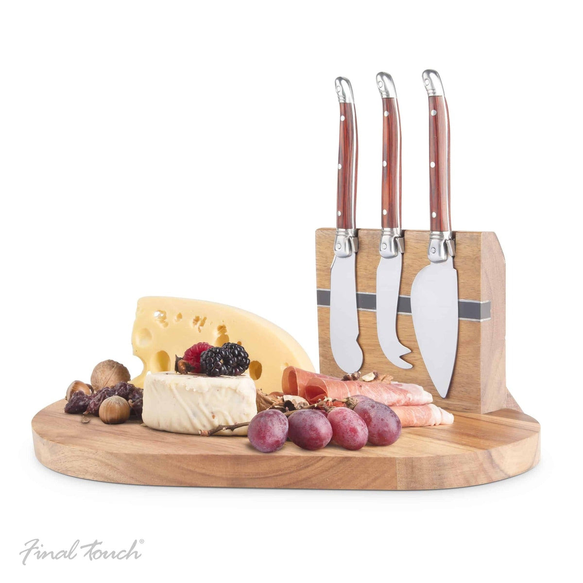 Final Touch Magnetic Acacia Wood Cheese Board Set Brown (2 Pieces) — image 2