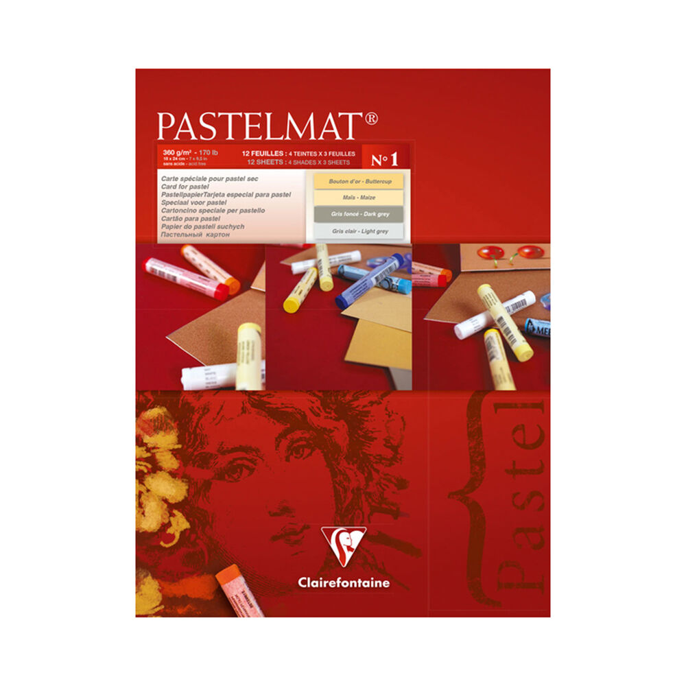 Clairefontaine 18x24cm 360gsm Pastelmat Pastel Paper Pad No.1 12 Sheets