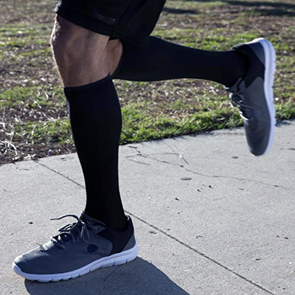 Copper Fit Easy On/Off Energy Travel Compression Socks S/M Unisex Nylon Black — image 4
