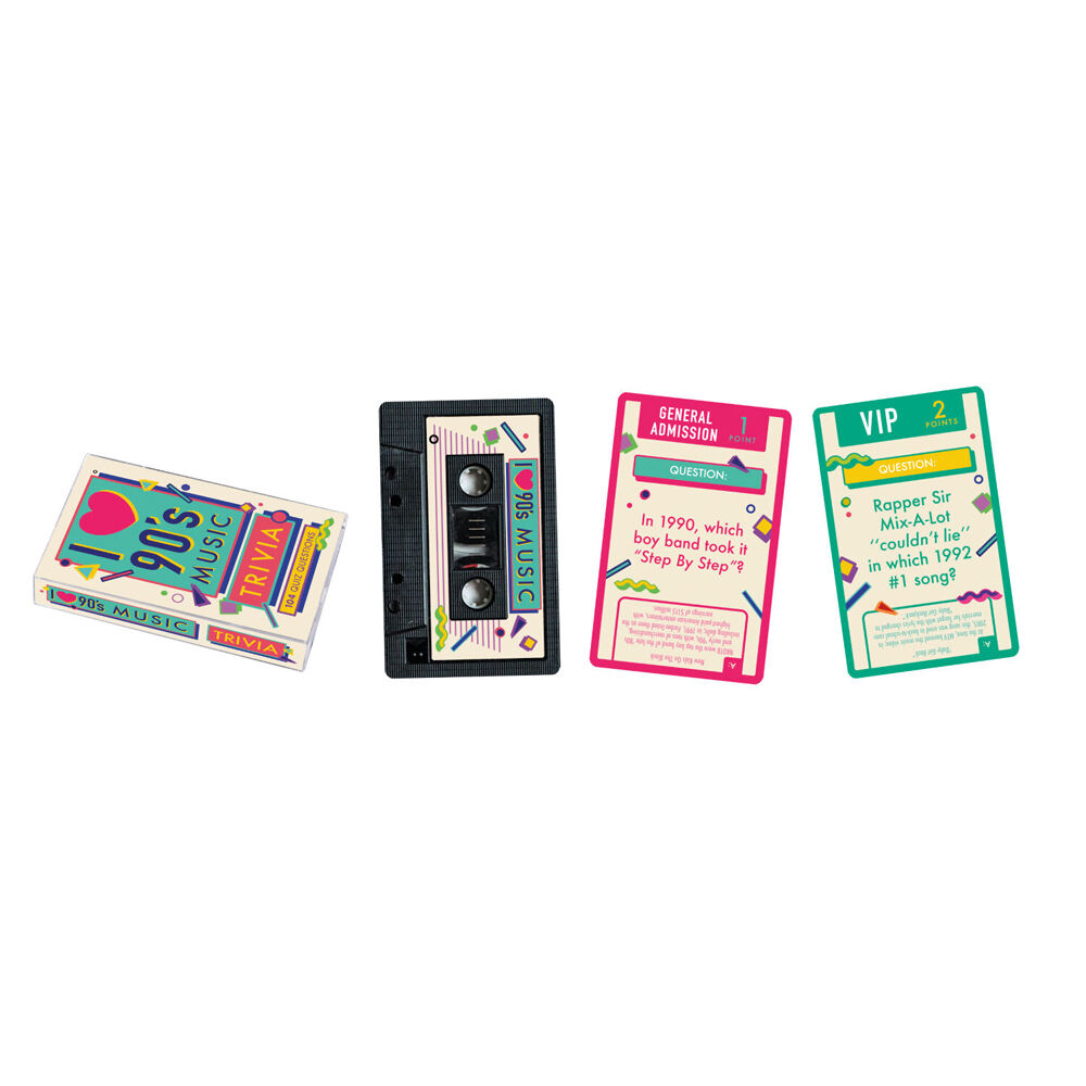 Aquarius I Love 90's Music Lovers Trivia Card Game Retro Music Quiz 10x6cm 12y+ — image 2