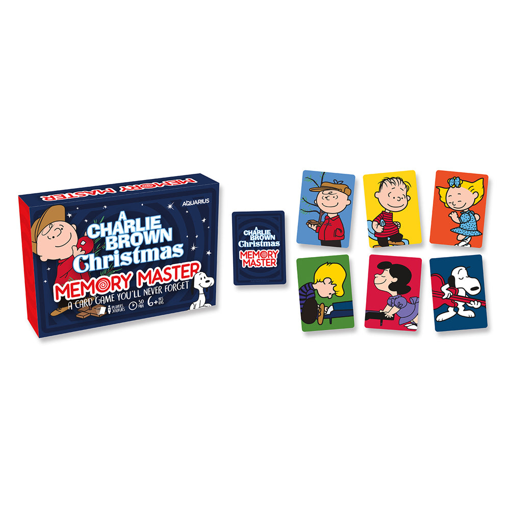 Aquarius Peanuts Charlie Brown Christmas Memory Master Card Game Play Kids 6y+