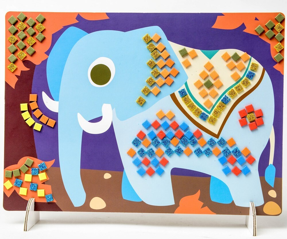 Avenir Mosaic Picture Elephant Creative Art/Craft Kids/Children Activity 3y+ (2 Pack) — image 4