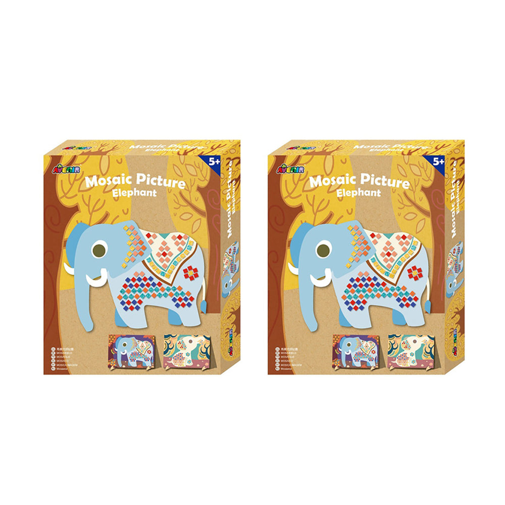 Avenir Mosaic Picture Elephant Creative Art/Craft Kids/Children Activity 3y+ (2 Pack)