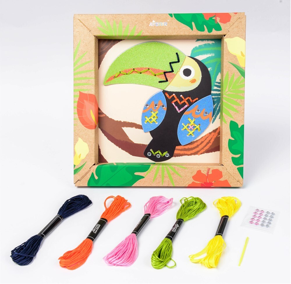 Avenir Cross Stitch Toucan Pre-Cut Kids/Children Fun Art/Craft Activity 5y+ (2 Pack) — image 4