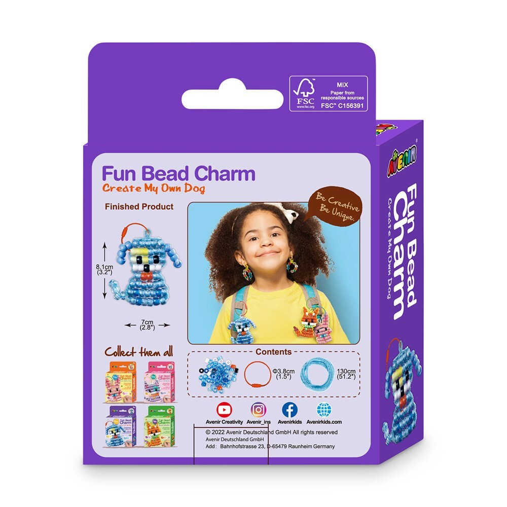 Avenir Fun Bead Charm Dog Educational Art/Craft Kids/Children Activity Kit 6y+ — image 2