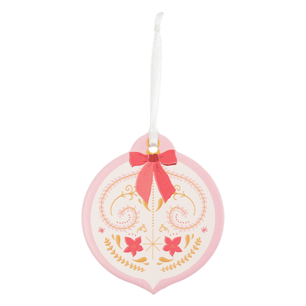 Splosh Christmas Bauble Ceramic Keepsake Seasonal Ornament Hanging Home Decor (3 Pack) — image 2