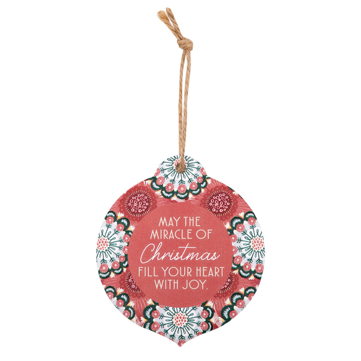 Splosh Christmas Joy Ceramic/Ribbon Keepsake Hanging Ornament Decor 15.5cm Rd (2 Pack) — image 2