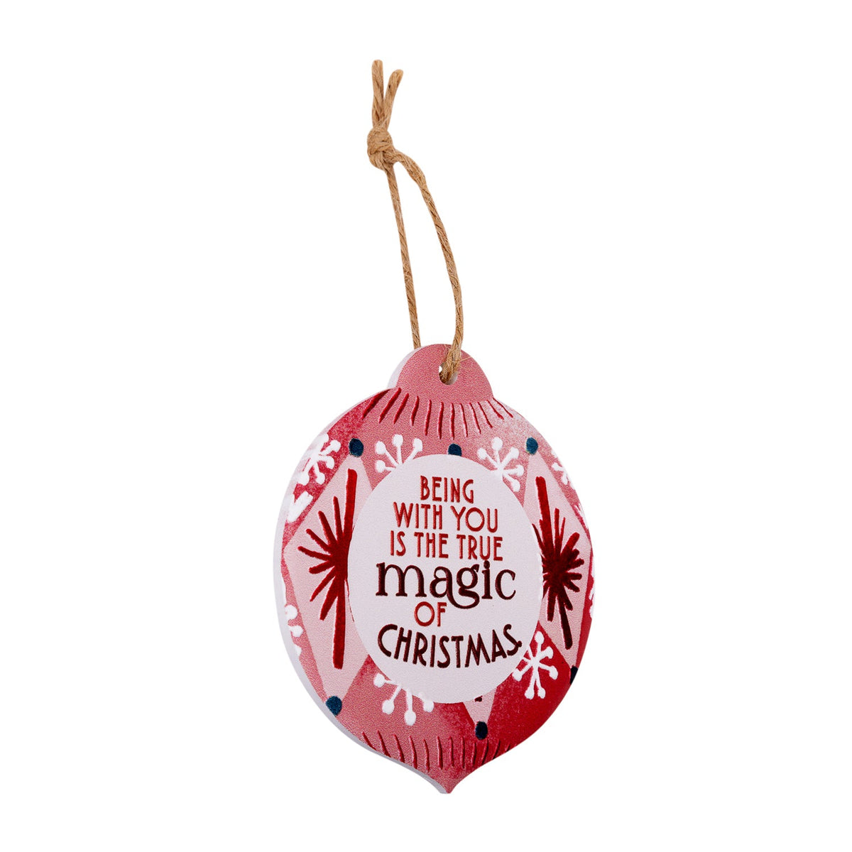 Splosh Christmas Magic Ceramic/Ribbon Keepsake Hanging Ornament Decor 15.5cm Red — image 2