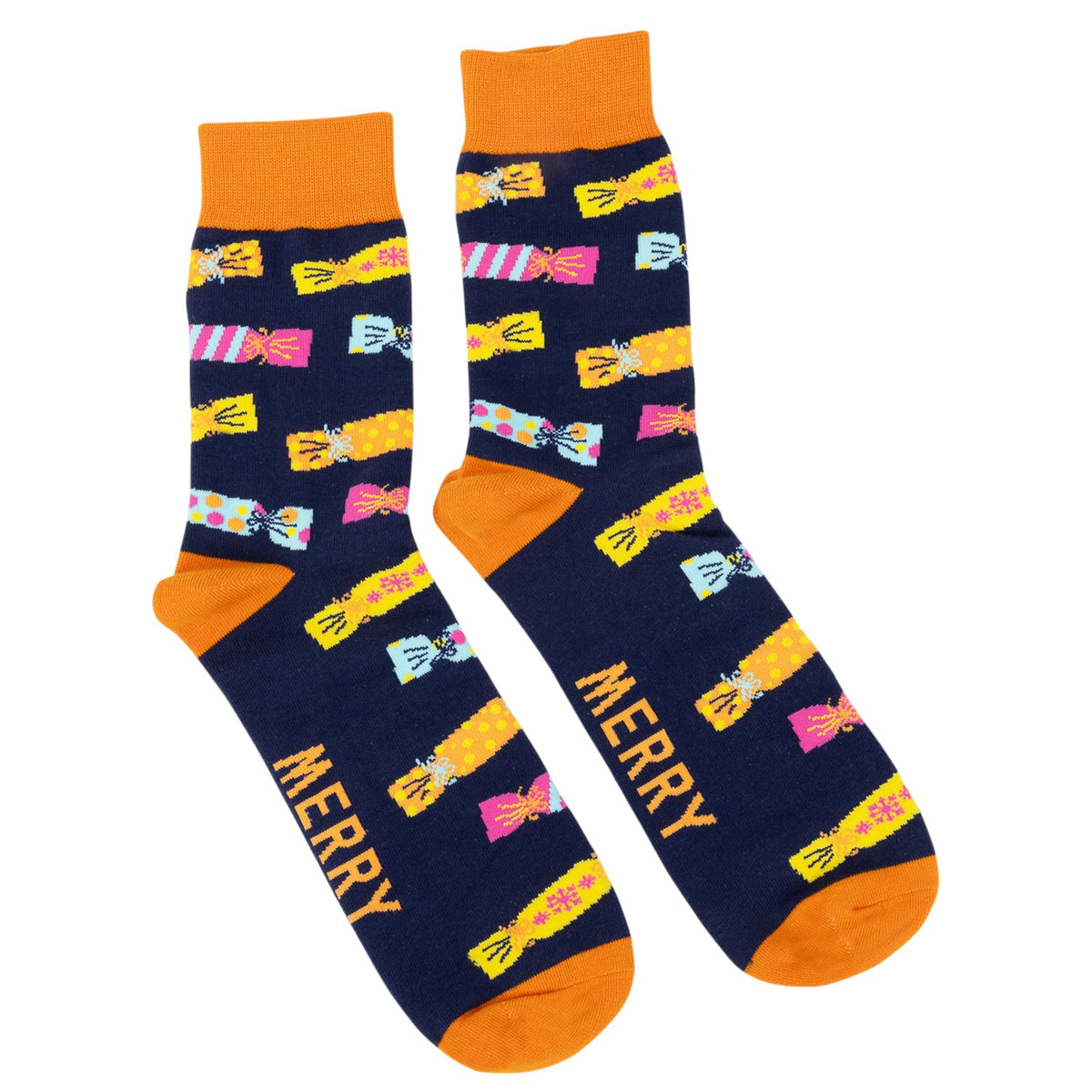 Splosh Christmas Crackers Fashion Printed Crew Socks One Size Adult Men/Unisex
