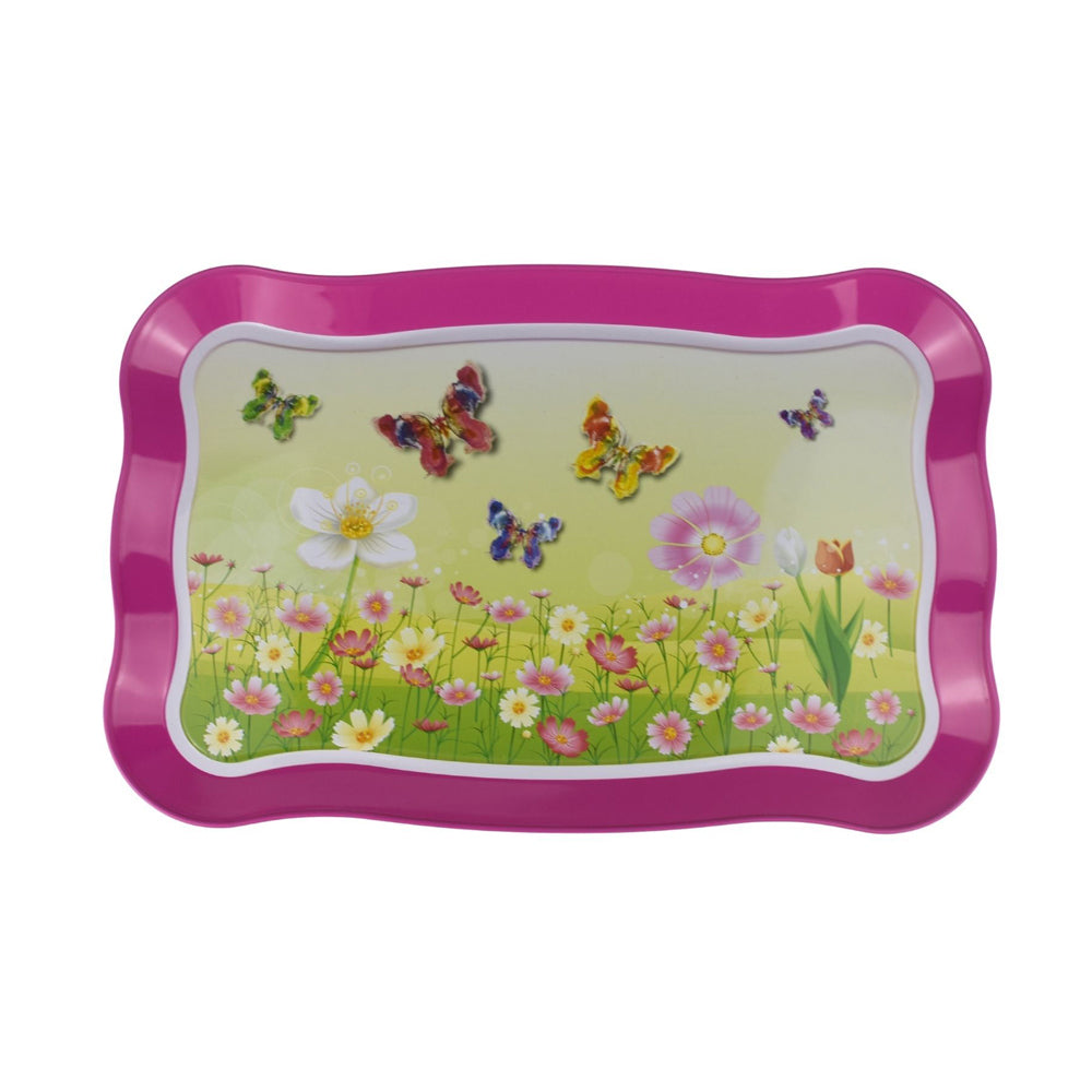 Kaper Kidz Pink Butterfly Tin Tea Set 15 Pieces Pretend Play Kids 3y+ — image 5