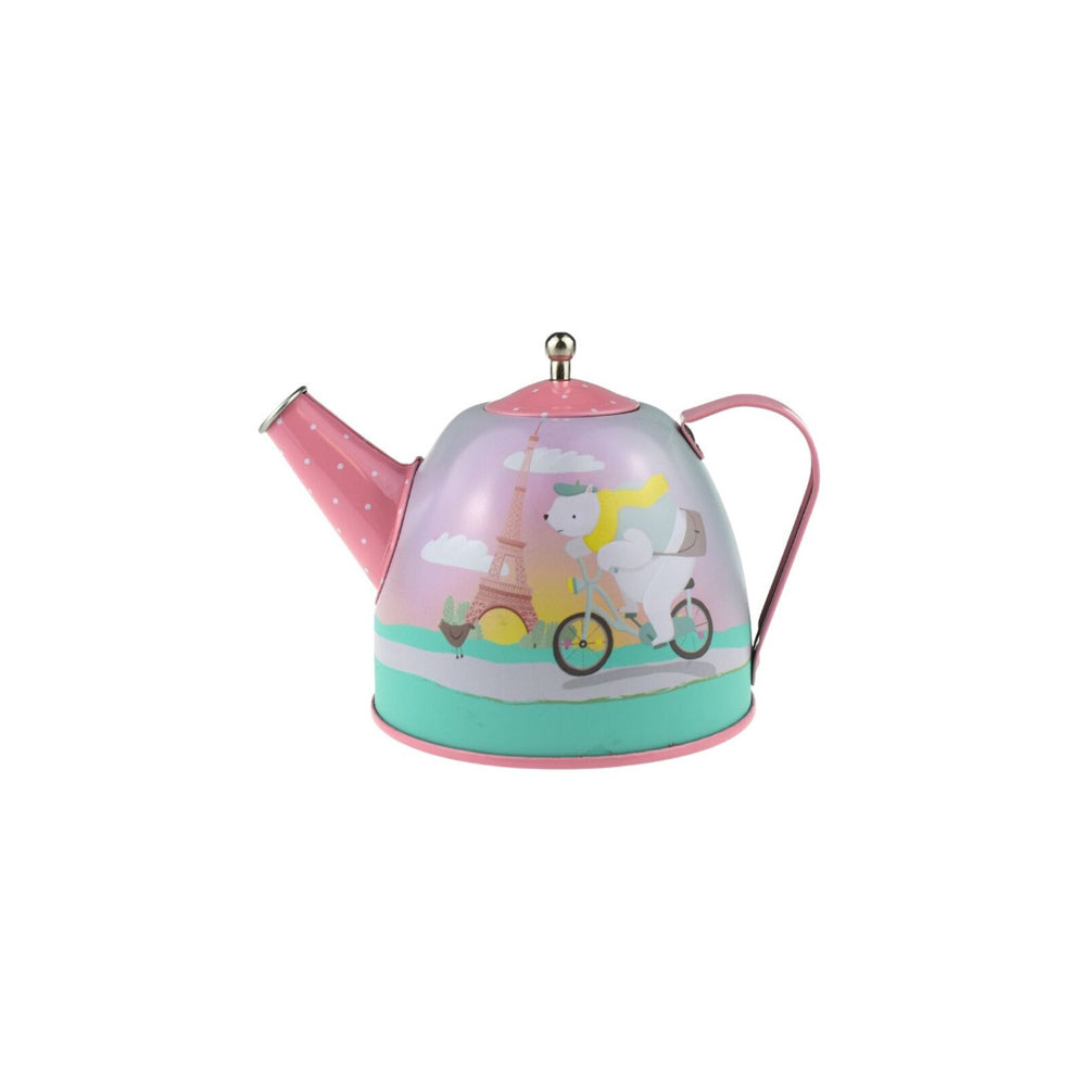 Kaper Kidz 15pc Animal Tourists Tin Tea Set Kids Pretend Play Toy — image 5