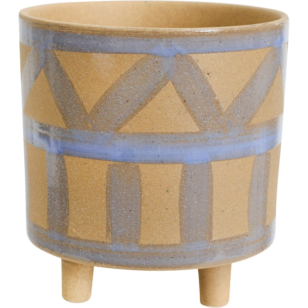 LVD Ceramic Flower Pot Planter Terra Denim Lrg Home/Garden Decor 20.5x21.5cm (2 Pack) — image 2