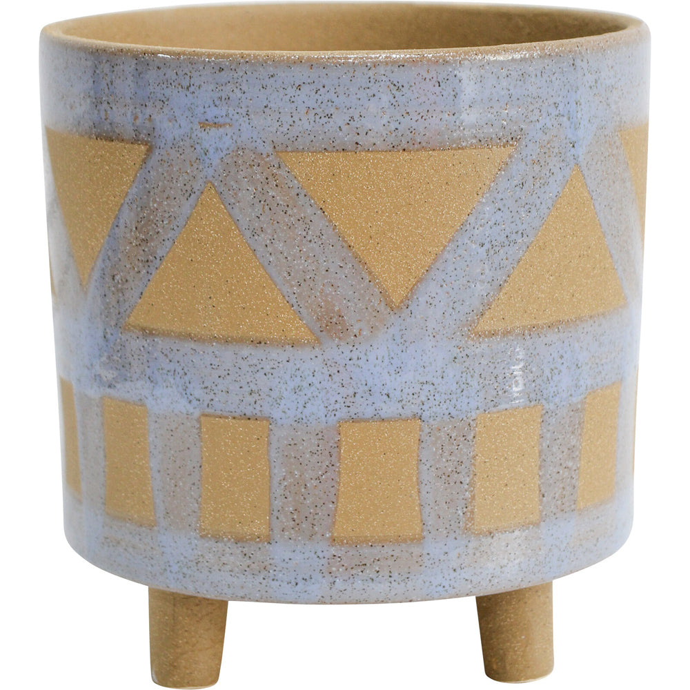 LVD Ceramic Flower Pot Planter Terra Denim Lrg Home/Garden Decor 20.5x21.5cm (2 Pack) — image 3