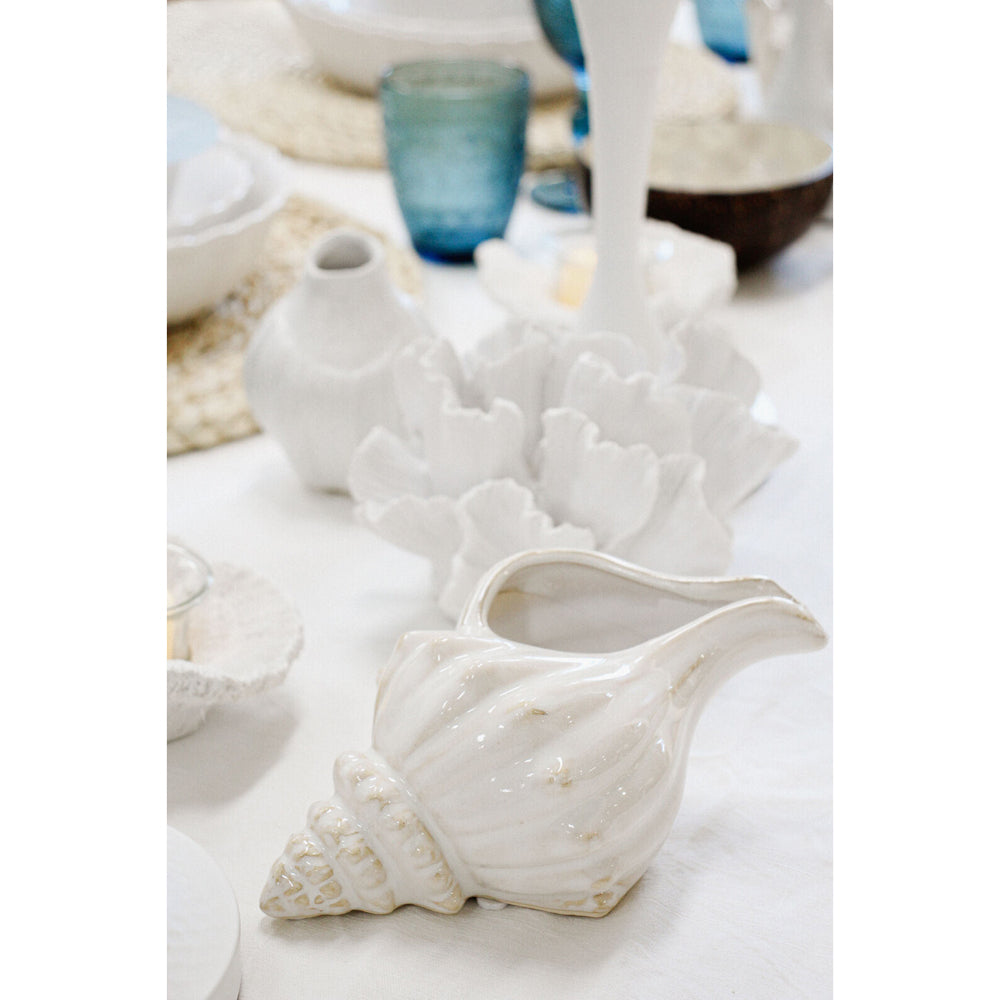 LVD Decorative Shell Conoch Figurine Home/Office Room Tabletop Decor Rustic Ivory — image 2