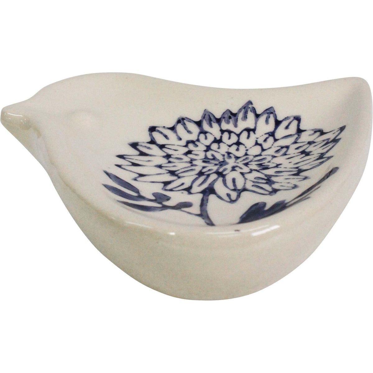 LVD Ceramic Ornament Folk Bird Dish Bloom Indigo Decorative Statue Home Decor — image 2
