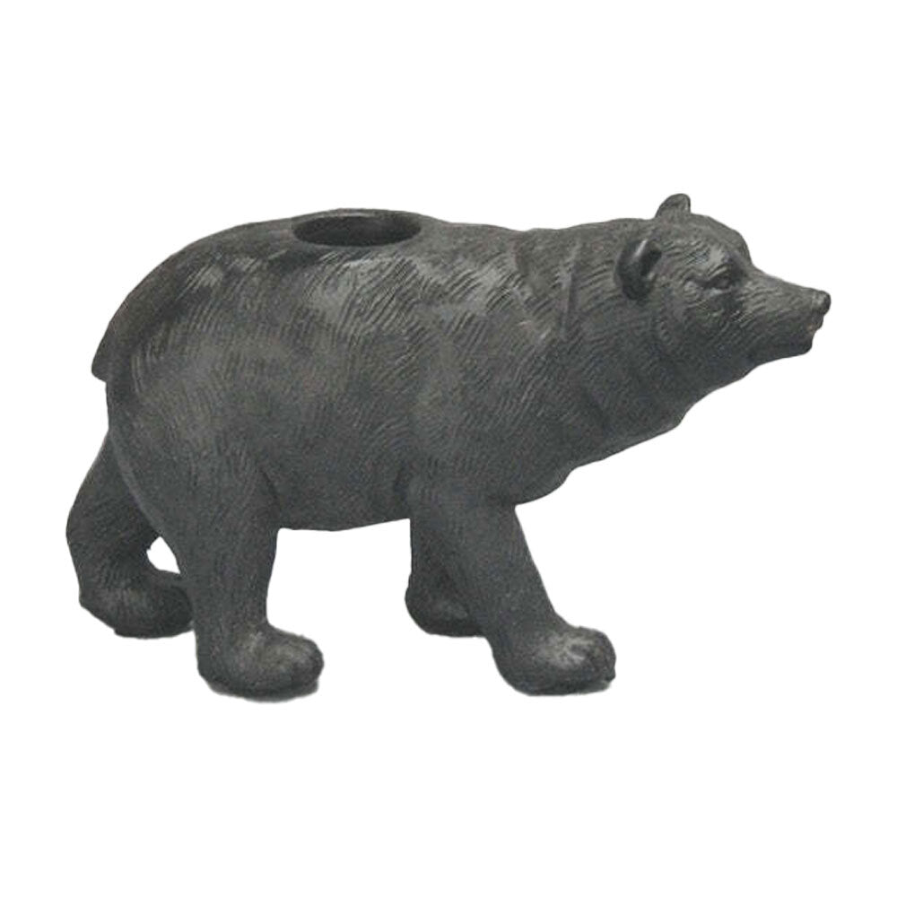White Moose Resin Bear Candle Holder Home Tabletop Ornament Decor Black