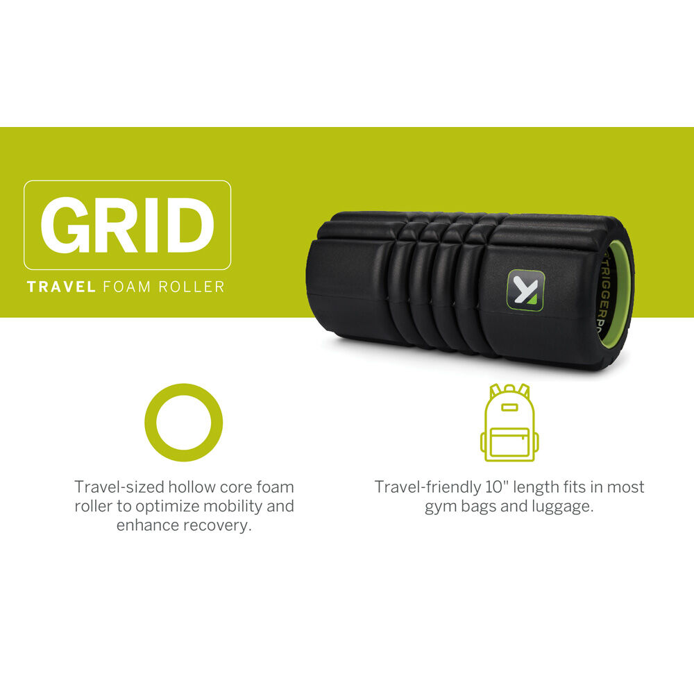 Trigger Point Travel Grid Foam Roller Lightweight Massage Accessory Black — image 4