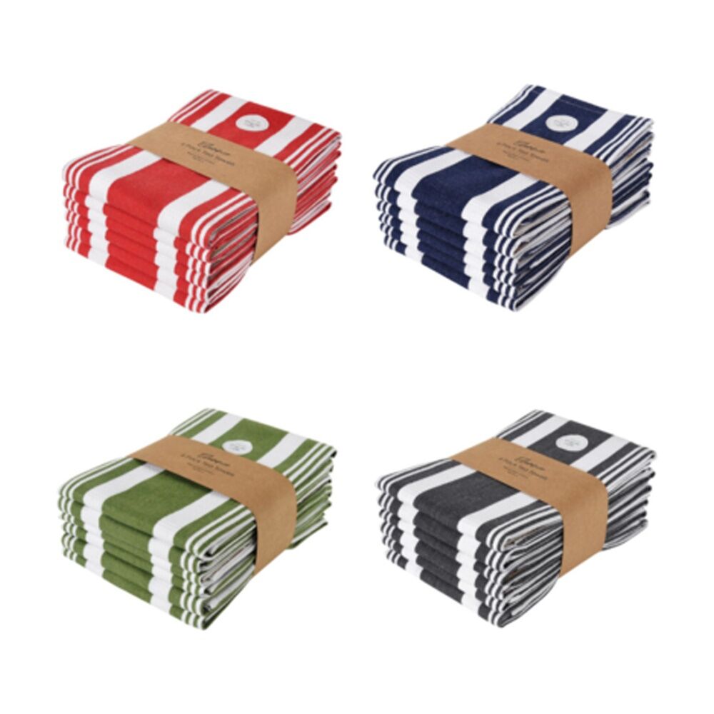 Cdsi 2x6pc CDSI Eleanor Tea Towel Recycled Cotton Kitchen Linen Assorted 50x70cm (2 Pack) — image 6