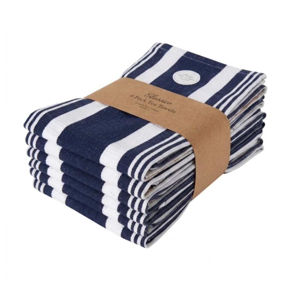 Cdsi 4x6pc CDSI Eleanor Tea Towel Recycled Cotton Kitchen Linen Assorted 50x70cm (4 Pack) — image 2