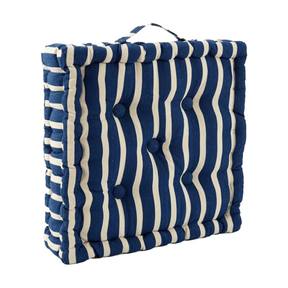 Cdsi Essential Box Cushion Stripe Recycled Cotton Polyester Blue 40x40x8cm (4 Pack) — image 2