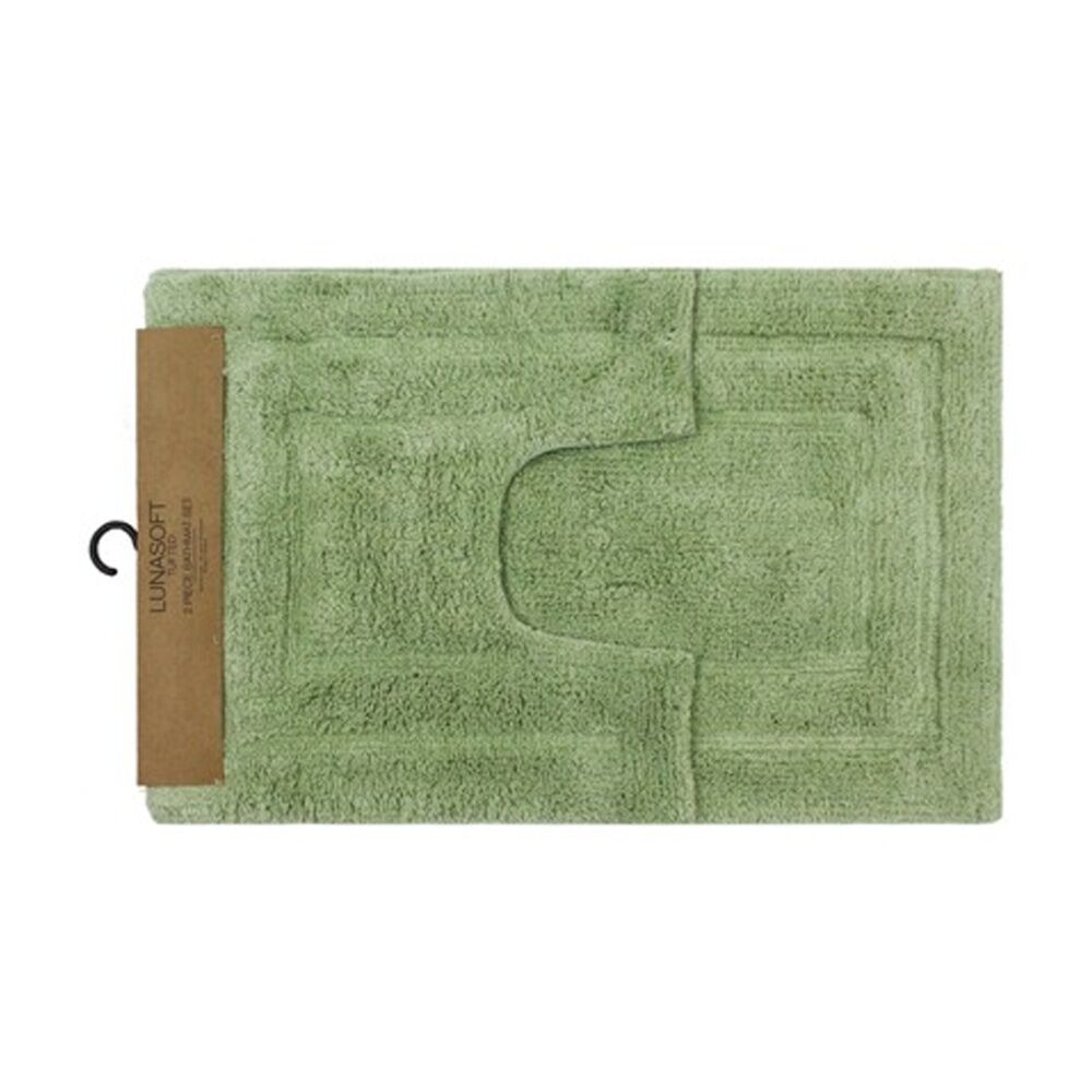 Cdsi 4x2pc CDSI Lunasoft Tufted Bathset Cotton Set Sage Green 50x80cm & 50x50cm (4 Pack) — image 2