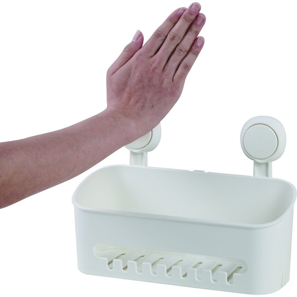 Companion Suction Shelf Bathroom Storage Multiple Hooks Drainage 10kg (2 Pack) — image 5