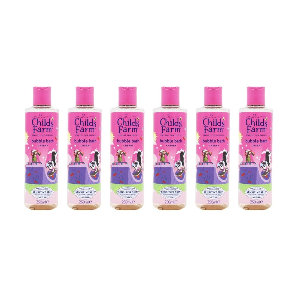Childs Farm Sensitive Skin Experts Bubble Bath Cherry Scented 250ml (6 Pack)