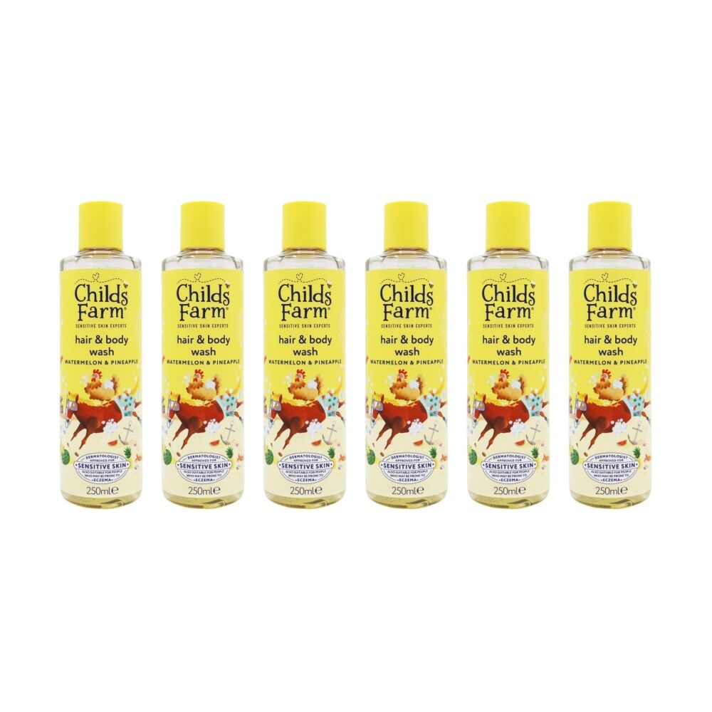Childs Farm Kids Hair & Body Wash Watermelon Pineapple Scented 250ml (6 Pack)