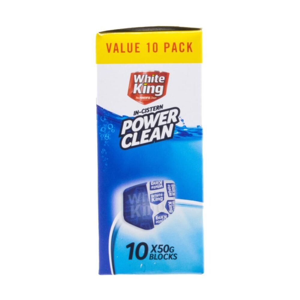White King 10pc White King In-Cistern Power Clean Toilet Blocks Value Pack 50g (8 Pack) — image 4