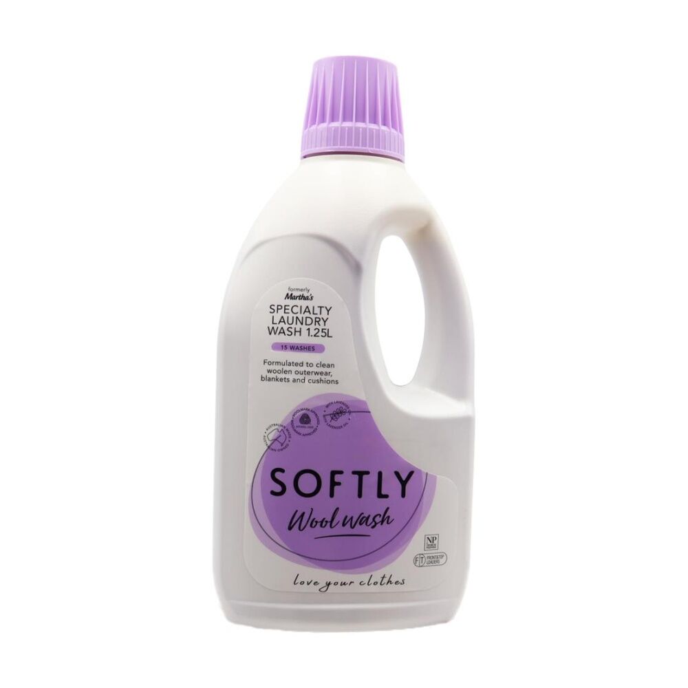 Softly Specialty Wool Front/Top Loader Laundry Wash 1.25L Lavender Scented (12 Pack) — image 2