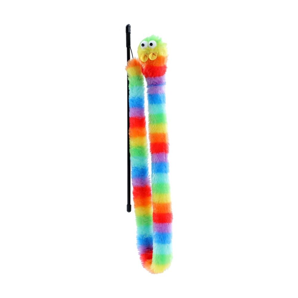 Paws and Claws Cara Cat Rainbow Dangler Wand Plush Crinkle Toy 1.5m (6 Pack) — image 3