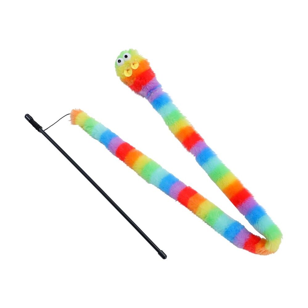 Paws and Claws Cara Cat Rainbow Dangler Wand Plush Crinkle Toy 1.5m (6 Pack) — image 4
