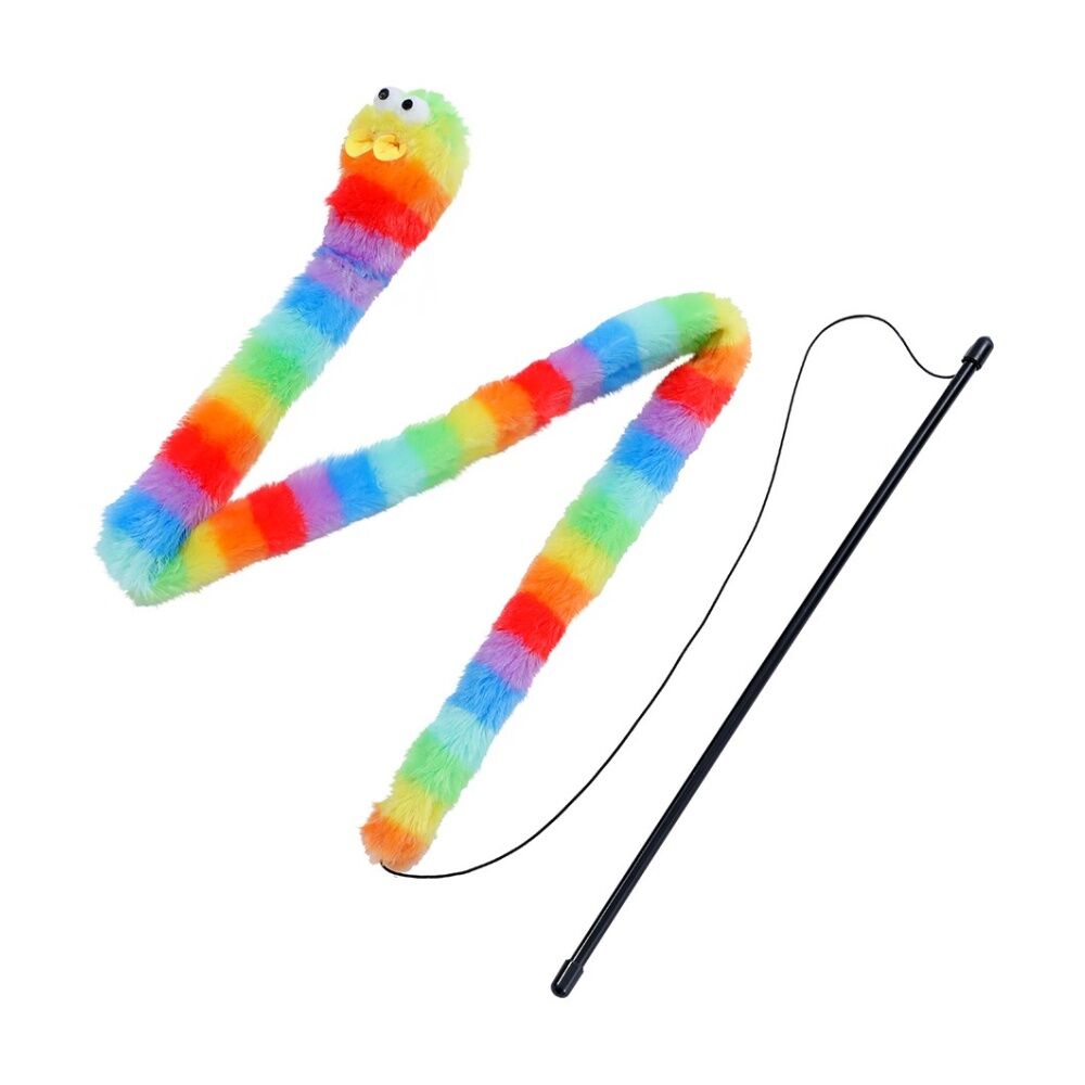 Paws and Claws Cara Cat Rainbow Dangler Wand Plush Crinkle Toy 1.5m (6 Pack) — image 5