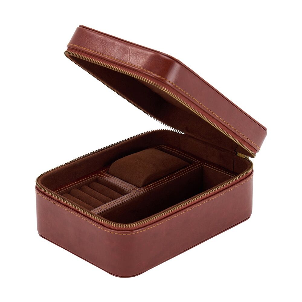 Annabel Trends 8.5x13.5cm Gentlemans Jewellery Travel Watch Box w/ Vegan Leather