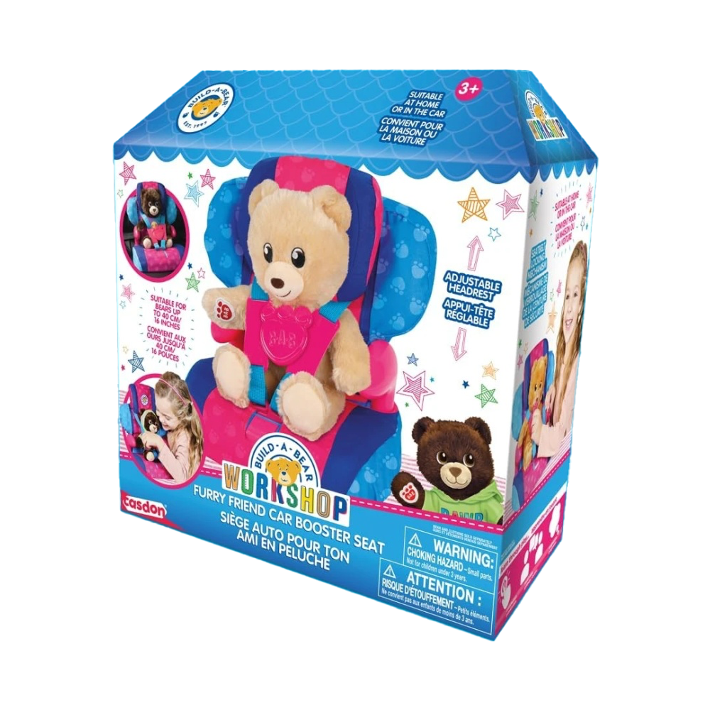 Casdon Furry Friend Car Booster Seat Accessory For Teddy Bear Toy 3y+ Casdon