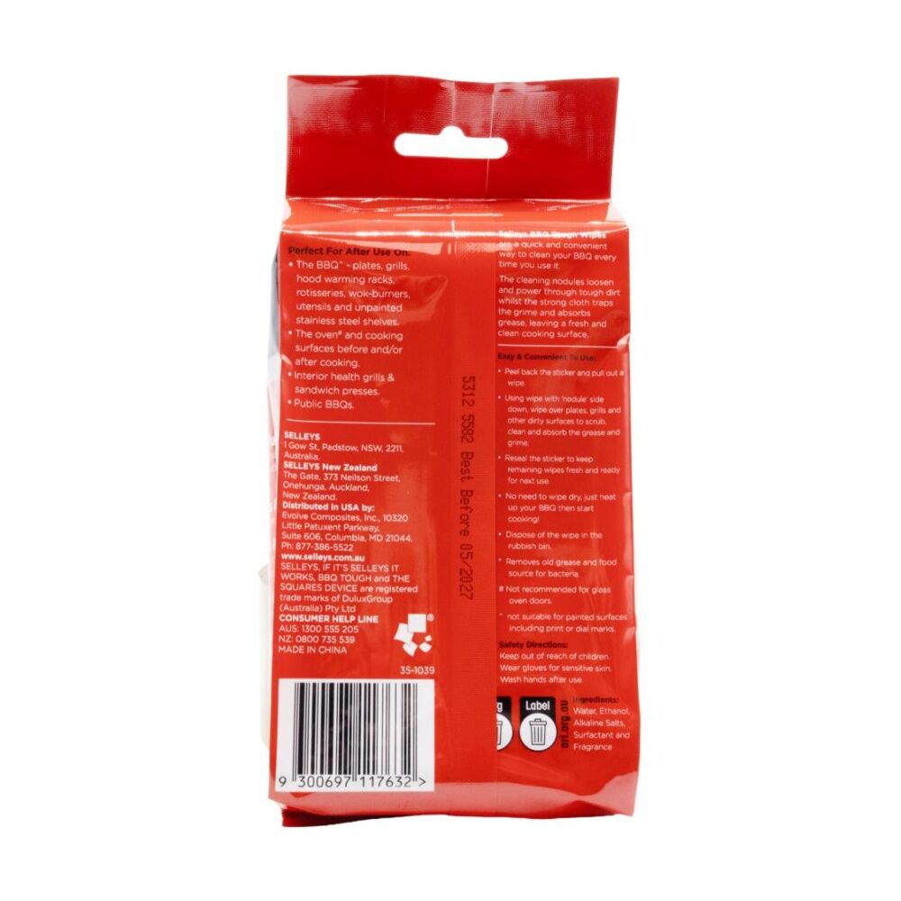 Selleys Wipes BBQ Tough Super Sized Cleaning Sponge Wipe Set 250x275mm (12 Pieces) — image 2
