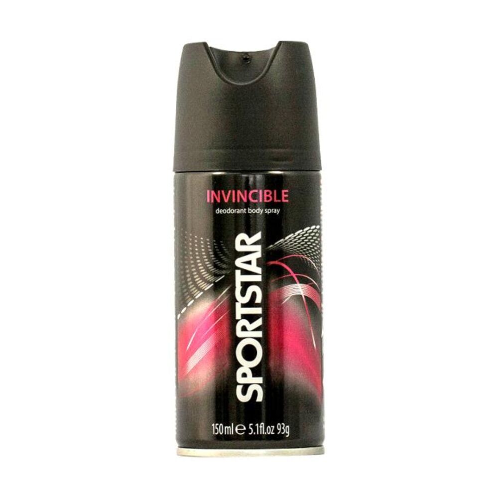 Sportstar Men's Deodorant/Body Spray Aerosol 150mL Invincible (12 Pack) — image 2