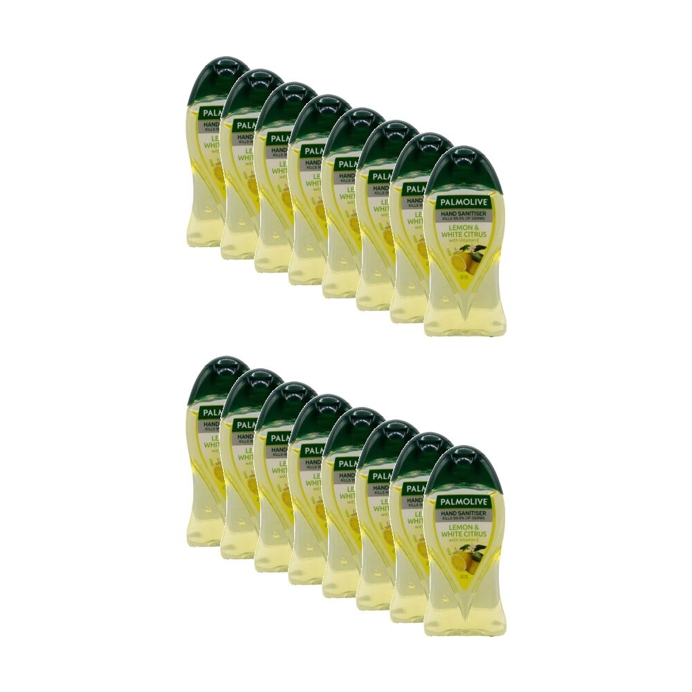 Palmolive Lemon And White Citrus Scented Hand Sanitiser Bottle 48ml (16 Pack)