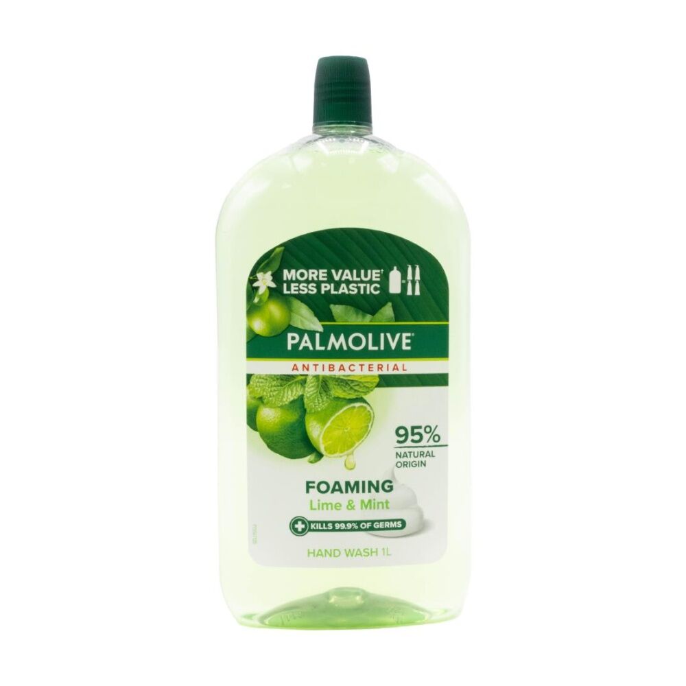 Palmolive 1L Hand Wash Antibacterial Foaming Refill Lime And Mint Refreshing Cleanse Natural Ingredients