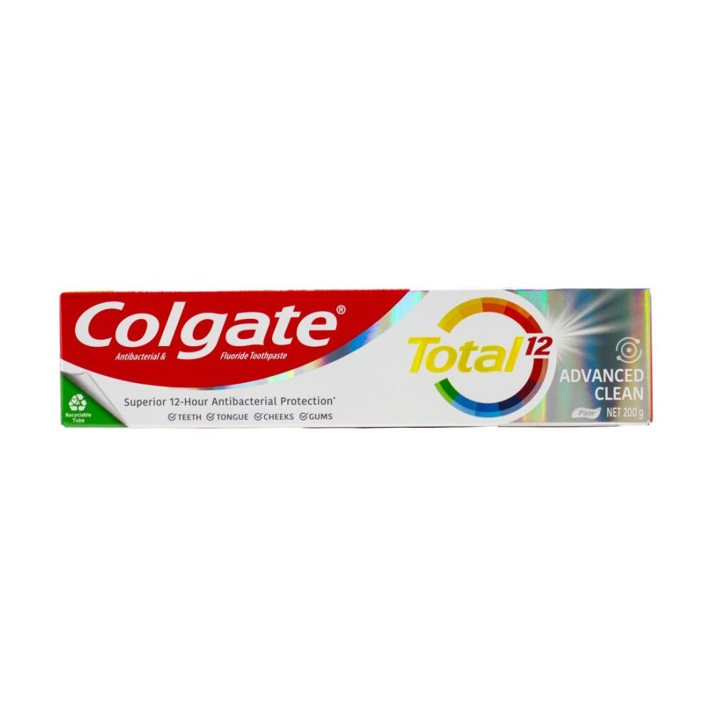 Colgate 200g Total 12 Antibacterial Advanced Clean Oral Fluoride Toothpaste