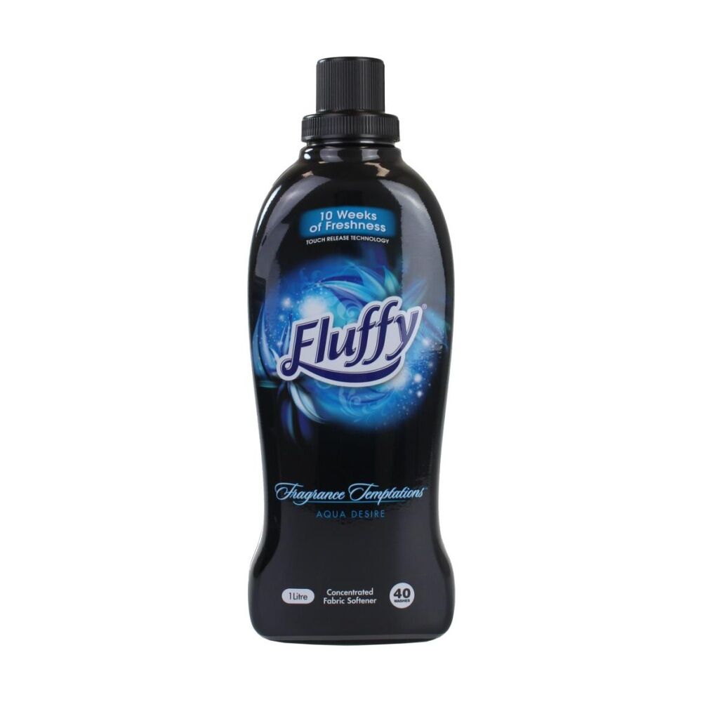 Fluffy Fabric Conditioner Temptations Aqua Desire Concentrated 850mL (8 Pack) — image 2