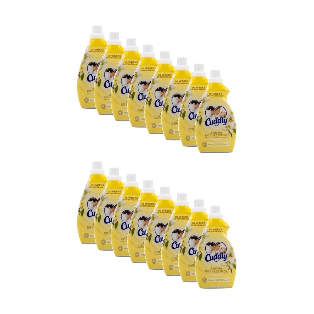 Cuddly Aroma Collections Fabric Conditioner 900ml White Lily French Vanilla (16 Pack)