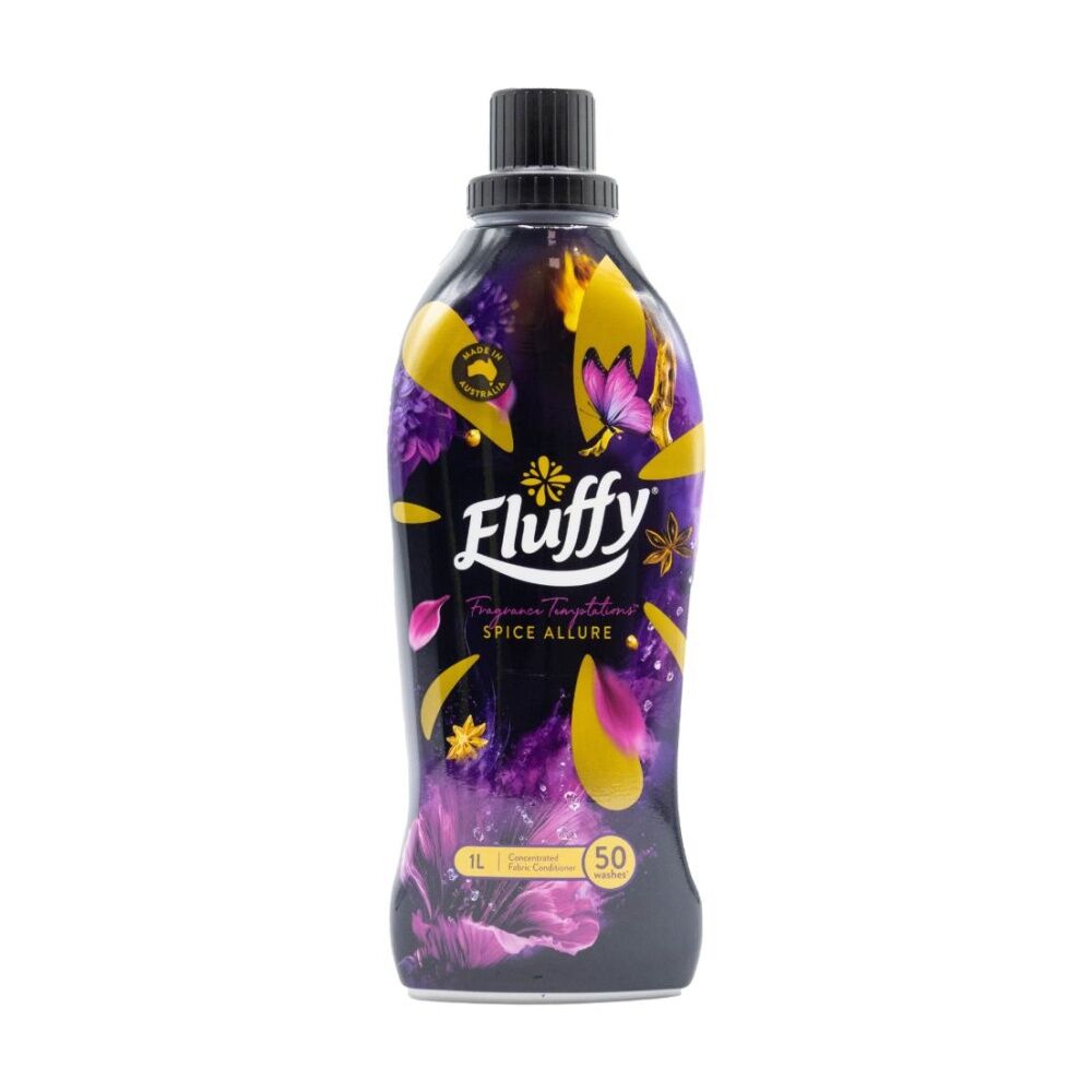 Fluffy Concentrated Laundry Fabric Softener/Conditioner 1L Spice Allure (8 Pack) — image 2