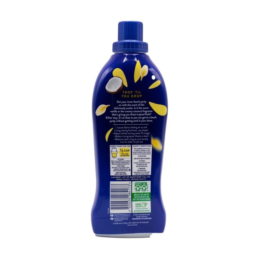 Fluffy Concentrated Laundry Fabric Conditioner 900mL Vanilla & Coconut (8 Pack) — image 3