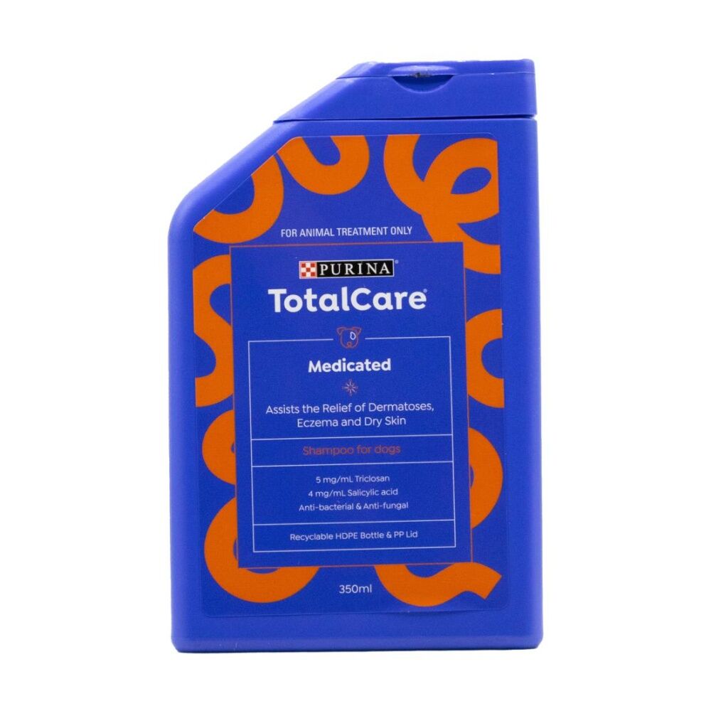 Purina 350ml Medicated Total Care Anti-Bacterial Anti-Fungal Dog Shampoo