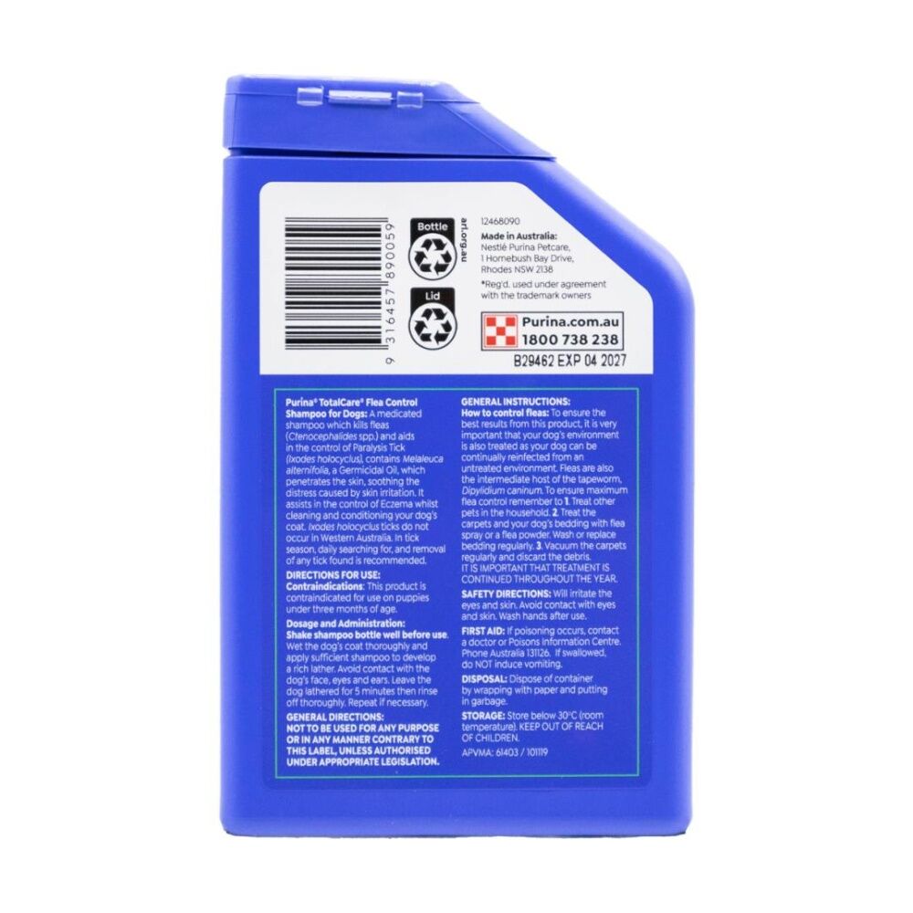 Purina 350ml Flea Control Total Care Multiple Breed Dog Shampoo — image 2
